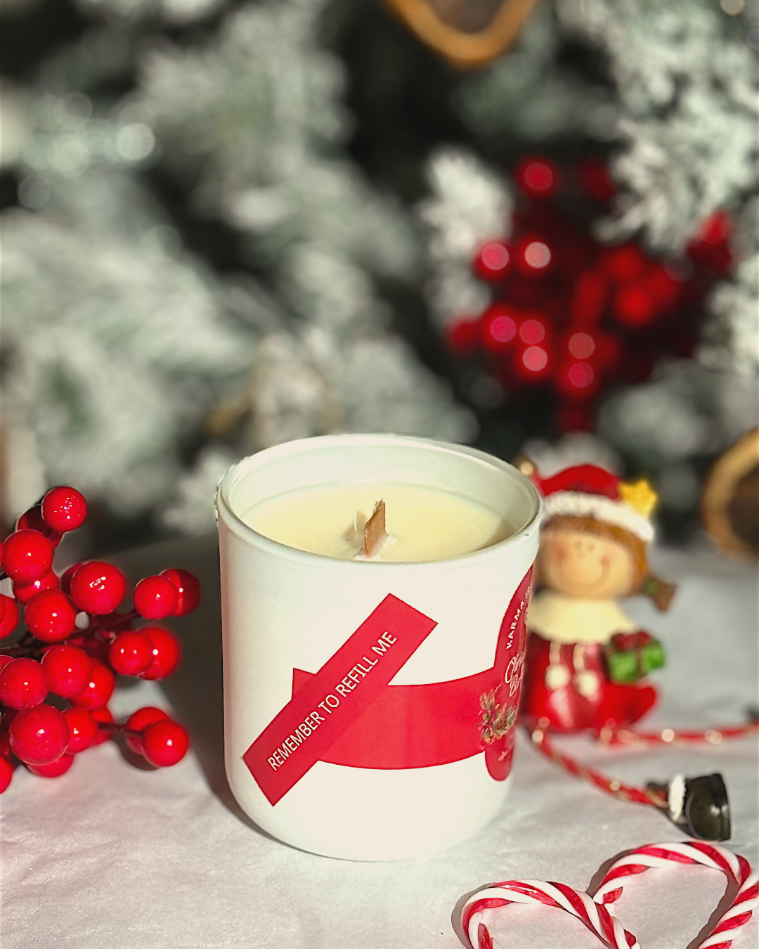 Handmade Christmas Berries candle