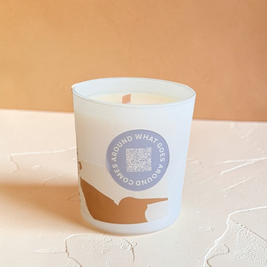 Handmade soy candle with coffee scent - Musical candle