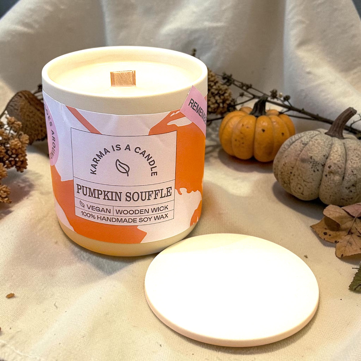Pumpkin Soufflé Scented Soy Candle 300g – Autumn Pumpkin Fragrance