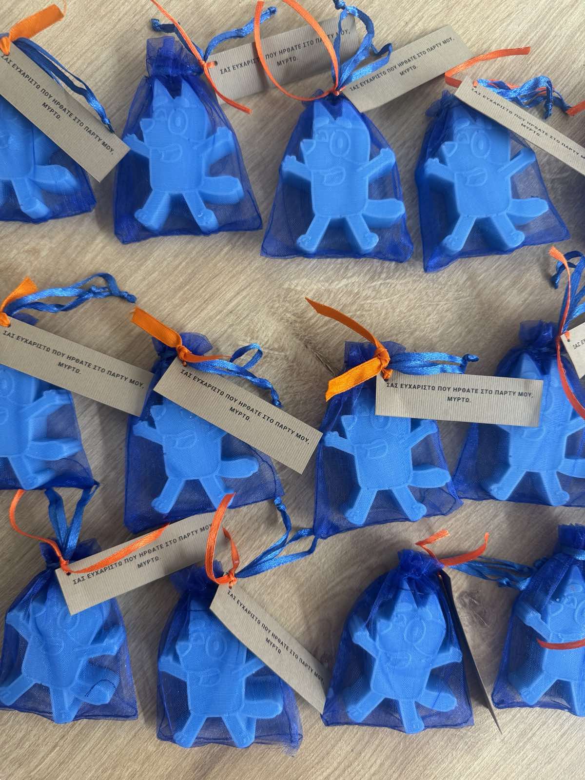 Handmade Soaps with Bluey for a children's party!