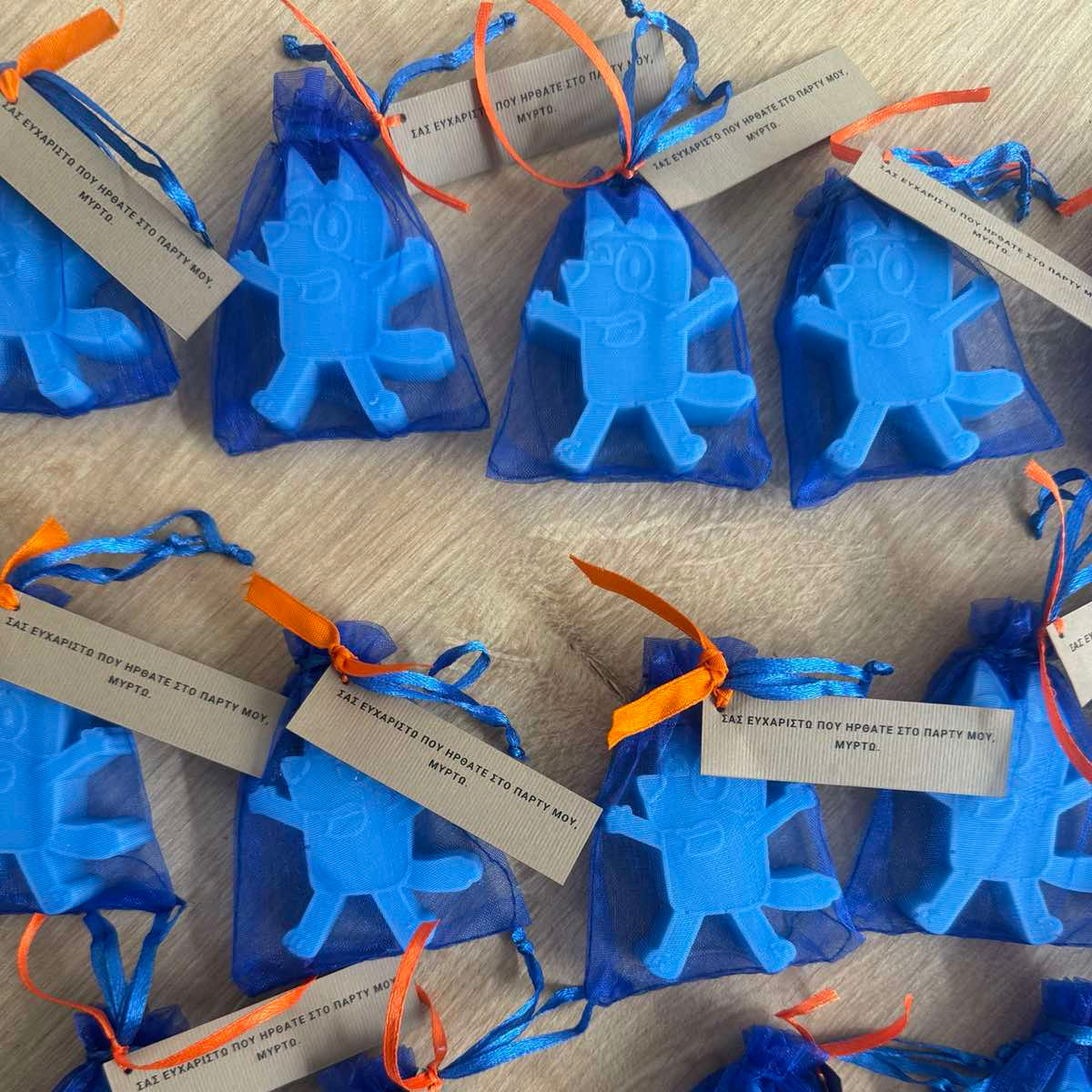 Handmade Soaps with Bluey for a children's party!