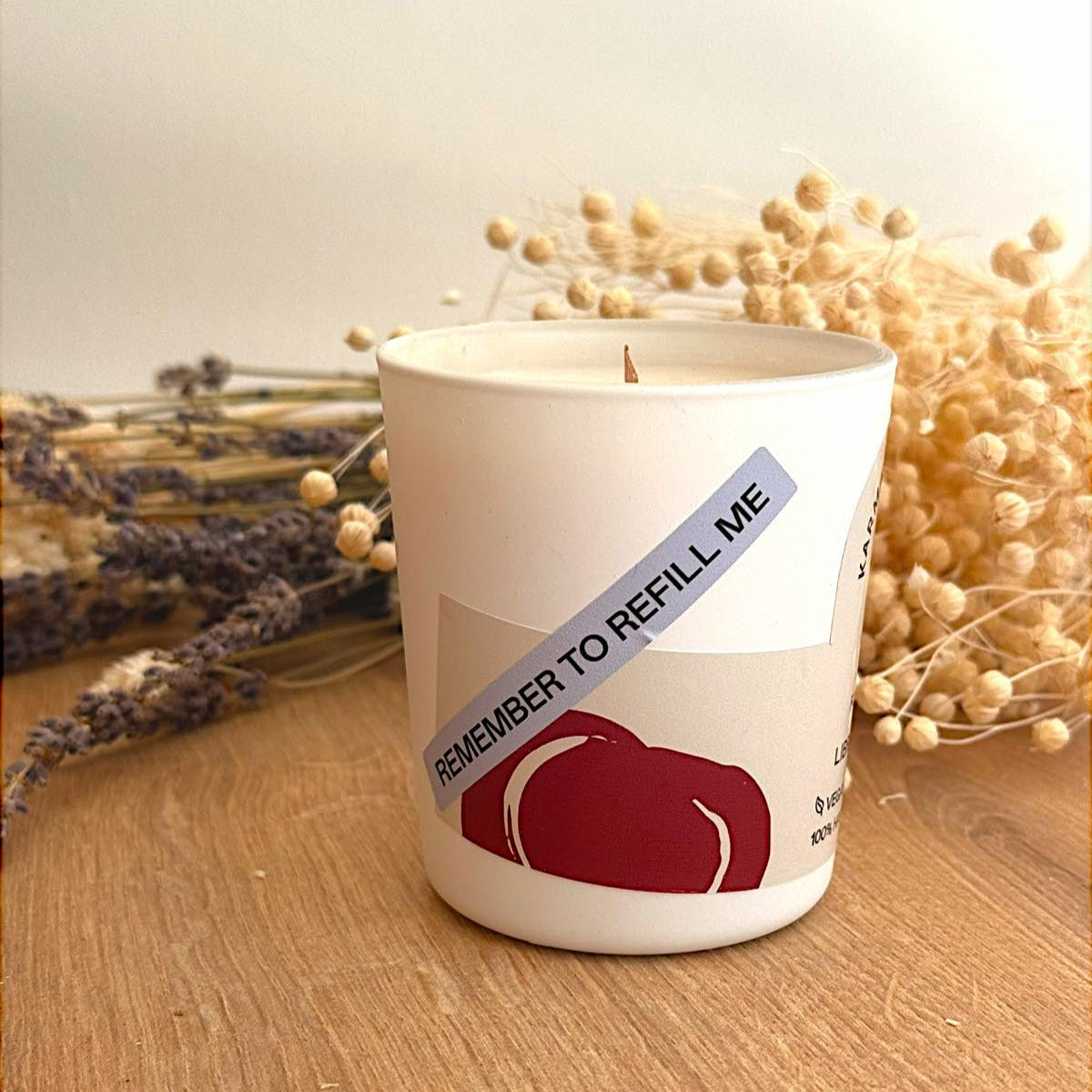 Handmade scented soy candle Library - Musical candle