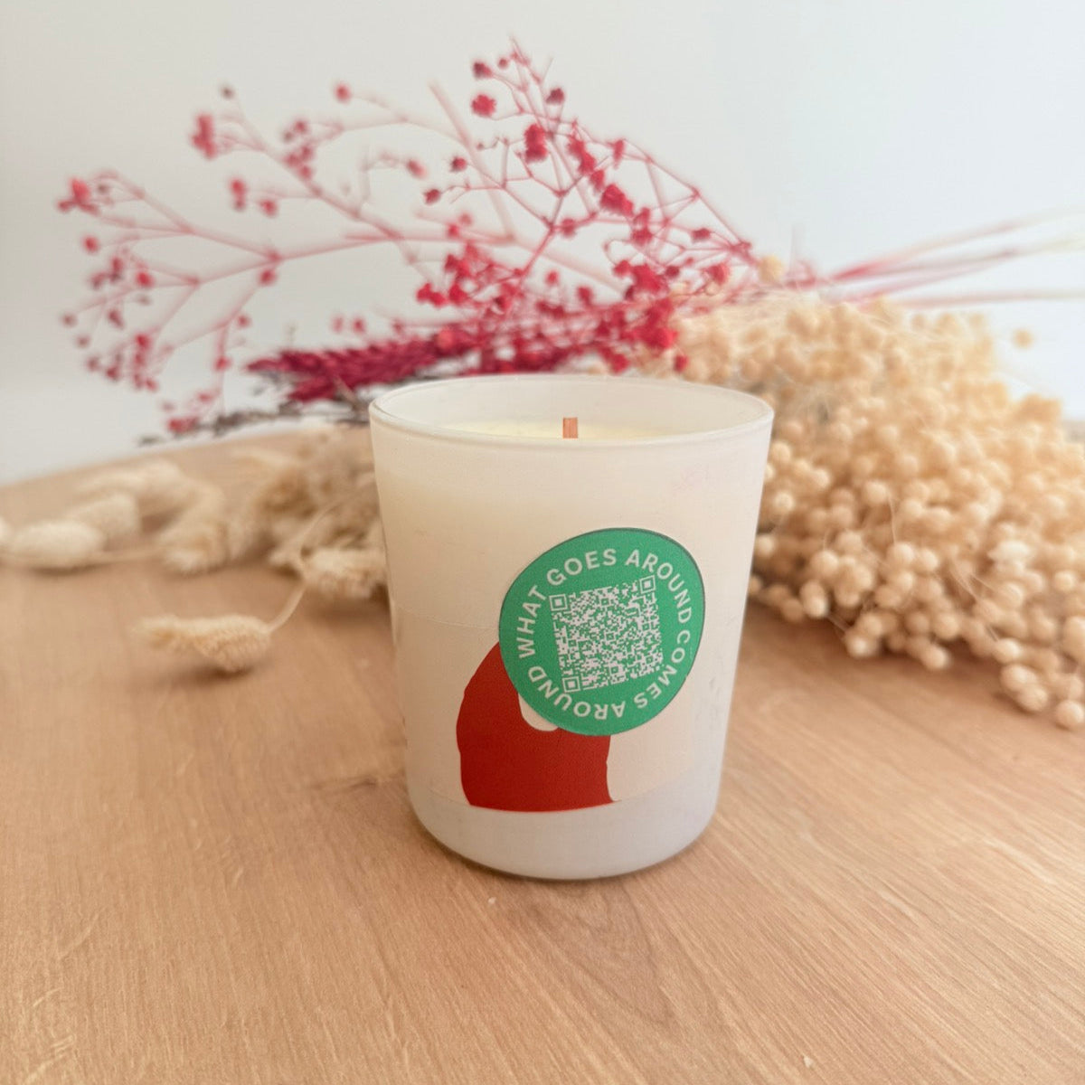 Handmade soy candle with wine scent - Musical candle