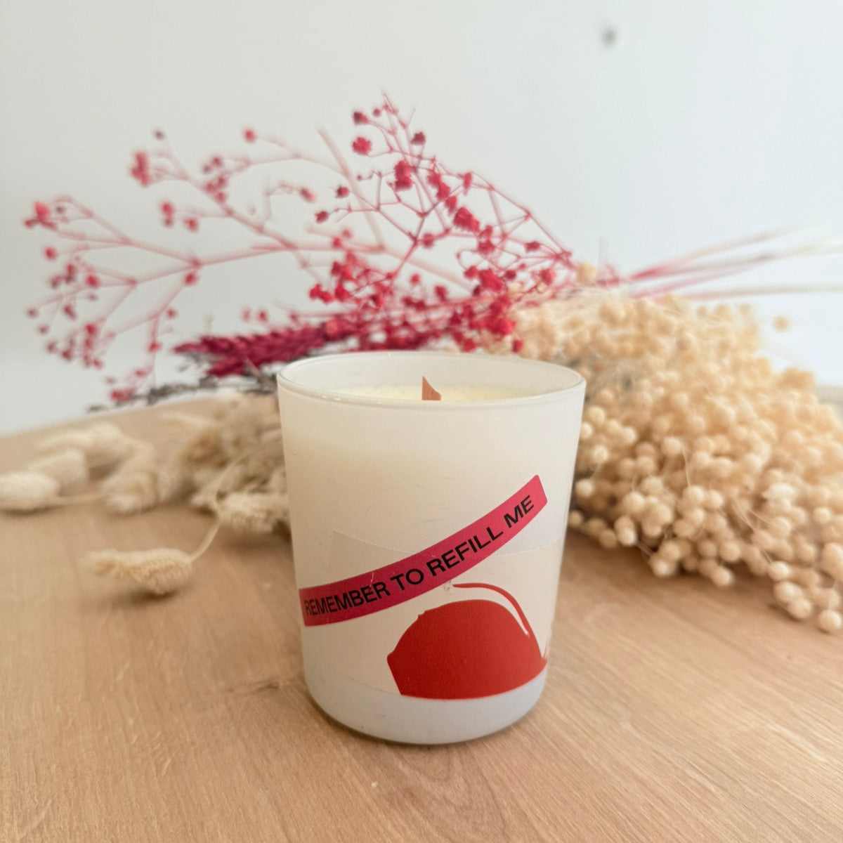 Handmade soy candle with wine scent - Musical candle