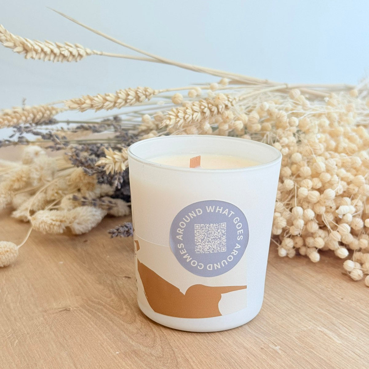 Handmade soy candle with coffee scent - Musical candle