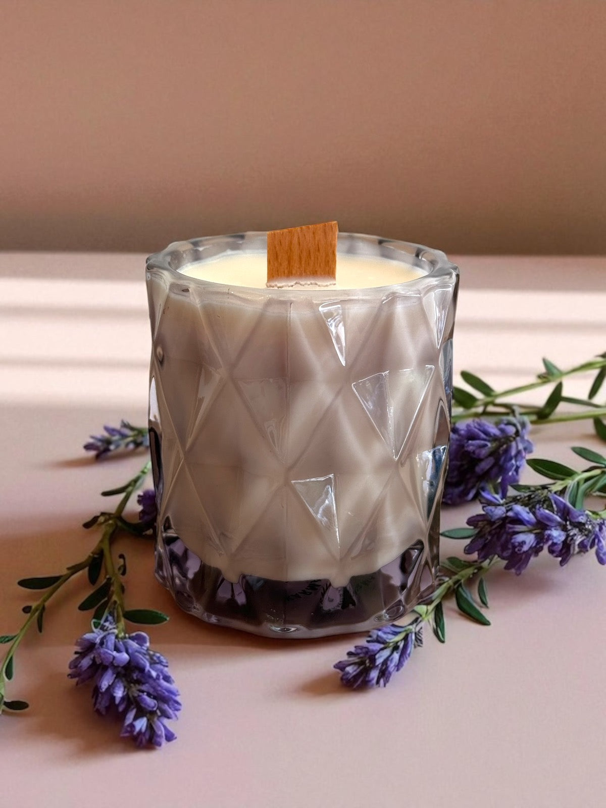 ELLORY- DUSTY LAVEDER CANDLE GLASS JAR