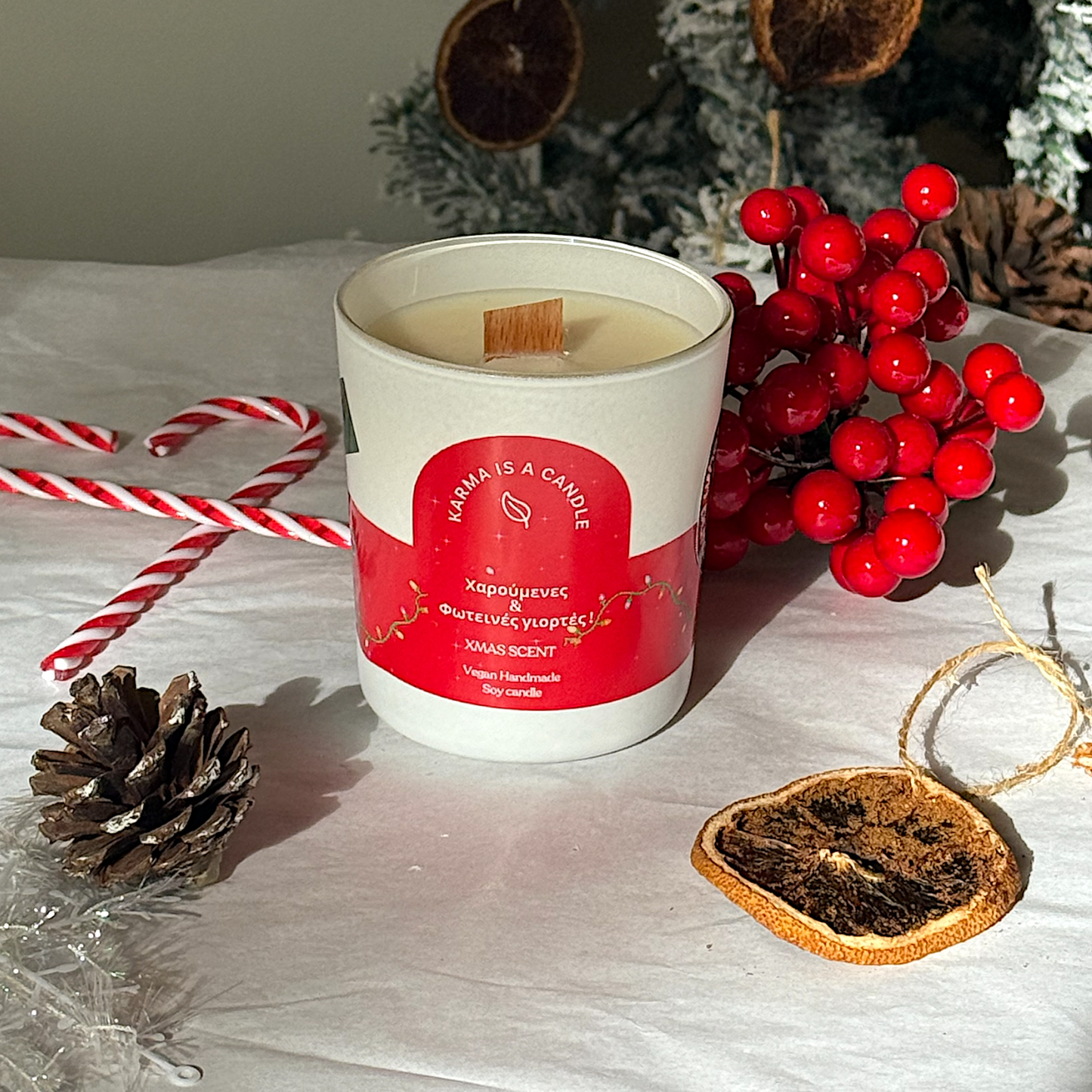 Melomakarono - Χειροποίητο κερί σόγιας με άρωμα μελομακάρονο