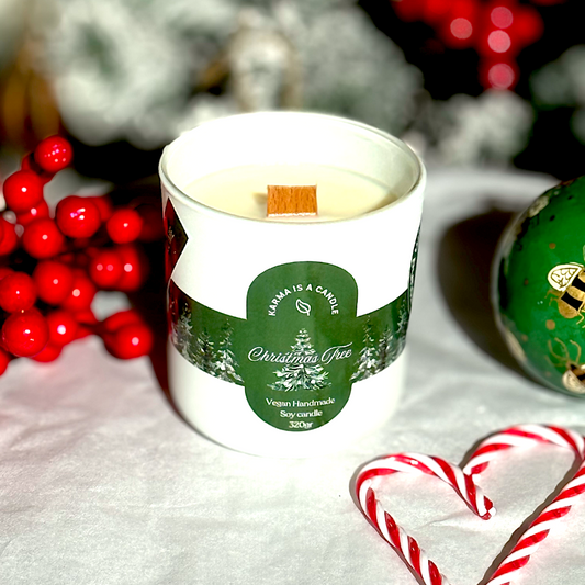 Χειροποίητο μουσικο κερί Christmas Tree