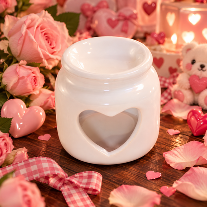 Ρομαντικός Καυστήρας Wax Melts σε Σχήμα Καρδιάς – 2 Χρώματα