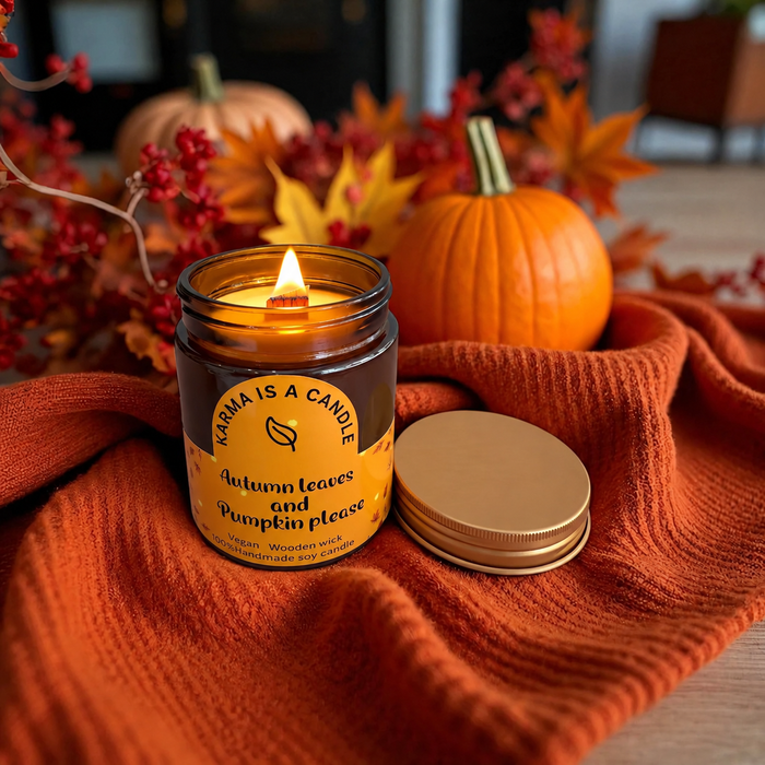 Autumn Candle- Autumn Leaves &amp; Pumpkin Please!