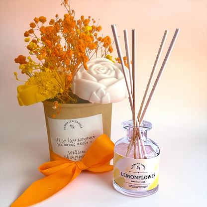 Personalised Candle Bouquet & Reed Diffuser Gift set !