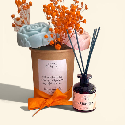 Personalised Candle Bouquet & Reed Diffuser Gift set !
