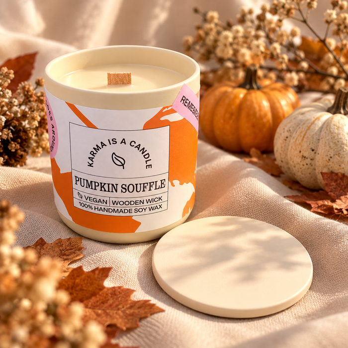 Pumpkin Soufflé Scented Soy Candle 300g – Autumn Pumpkin Fragrance