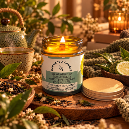 Handmade earl grey & bergamot tea candle - You are far more than the opinions of others.