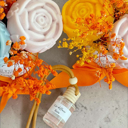 2 Candle Bouquets + 1 Car diffuser