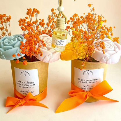 2 Candle Bouquets + 1 Car diffuser