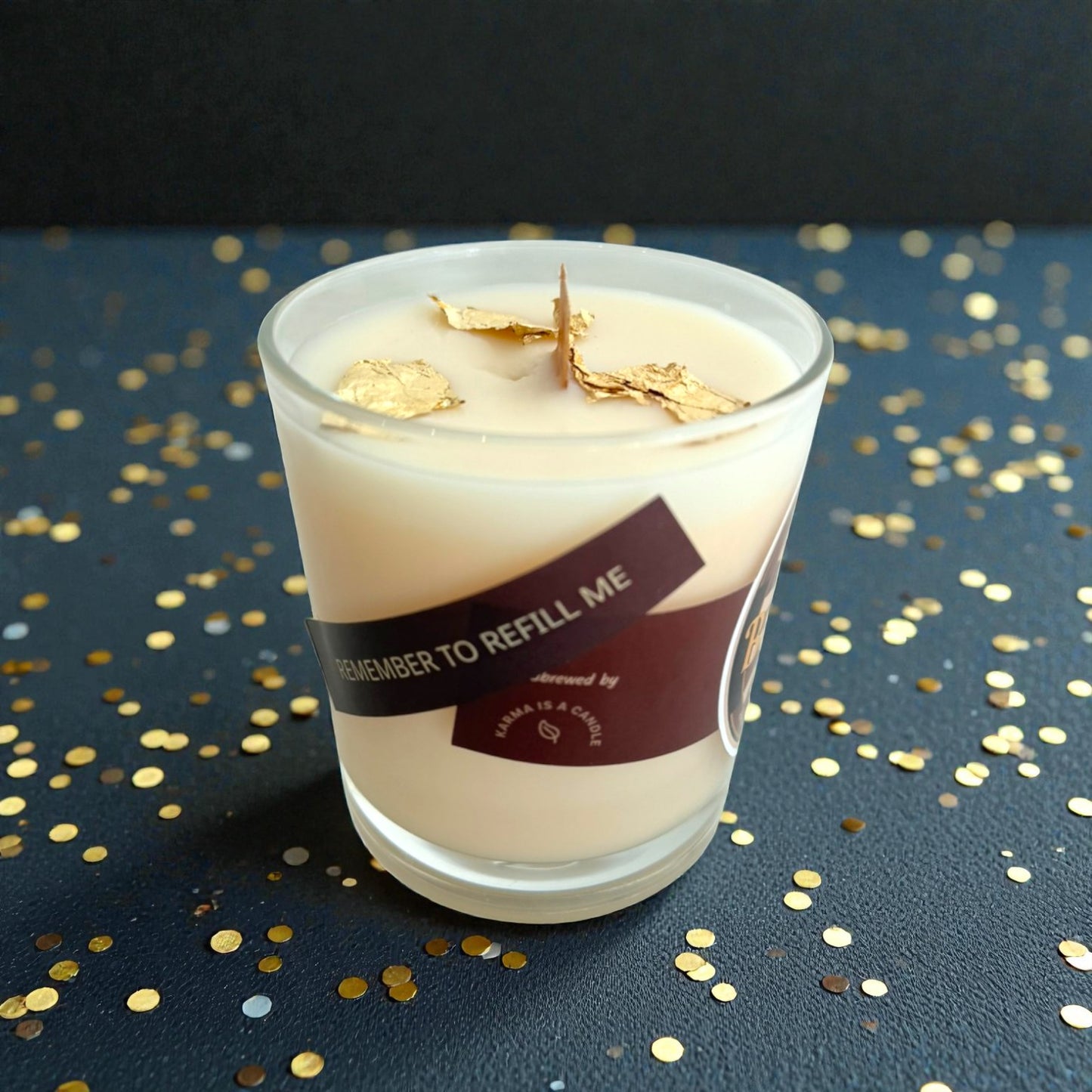 Butterbeer candle - Χειροποιήτο μουσικό κερί από σόγια και καρύδα με άρωμα butterbeer !